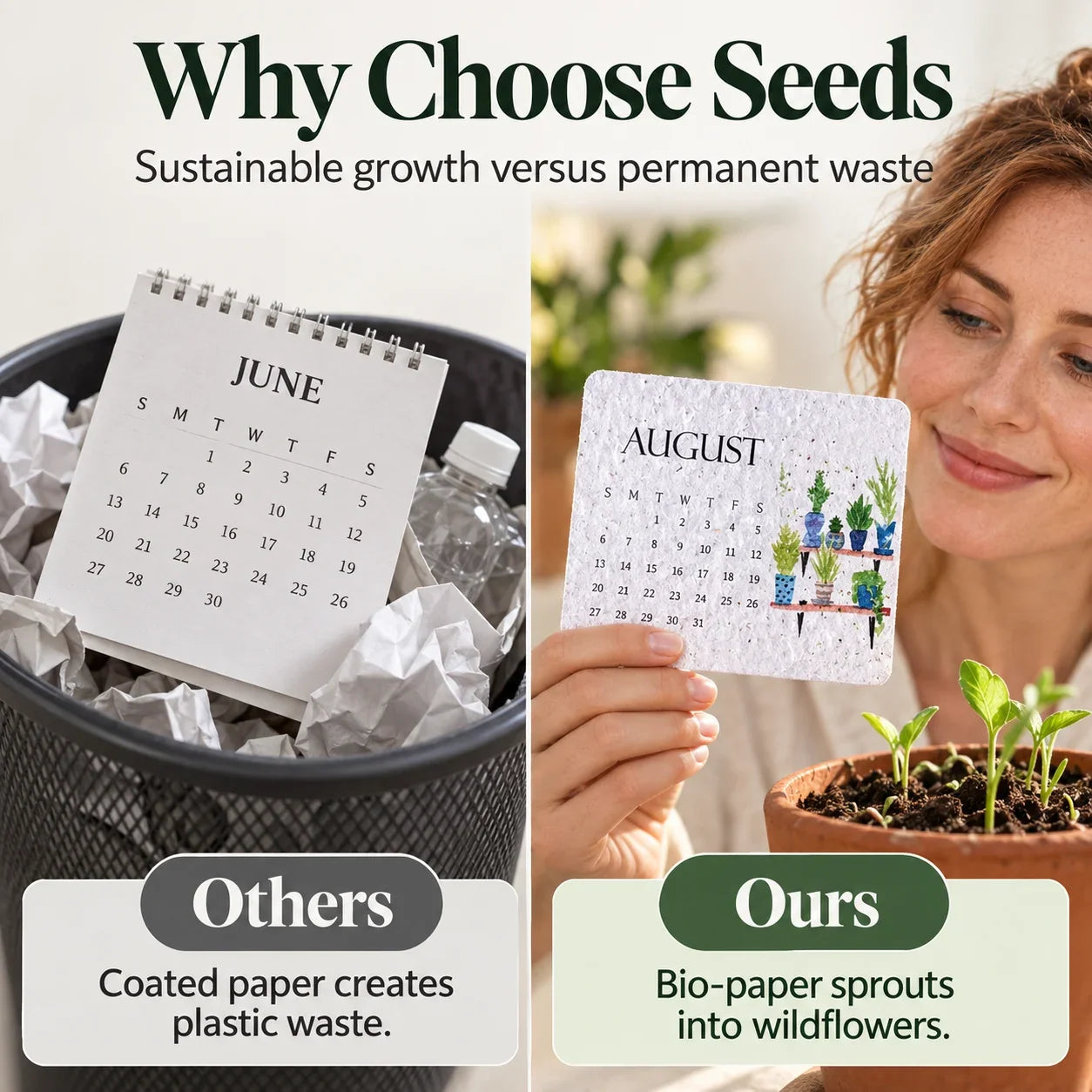 Eco-Friendly Plantable ‘Timeless’ Seed Calendar 2027