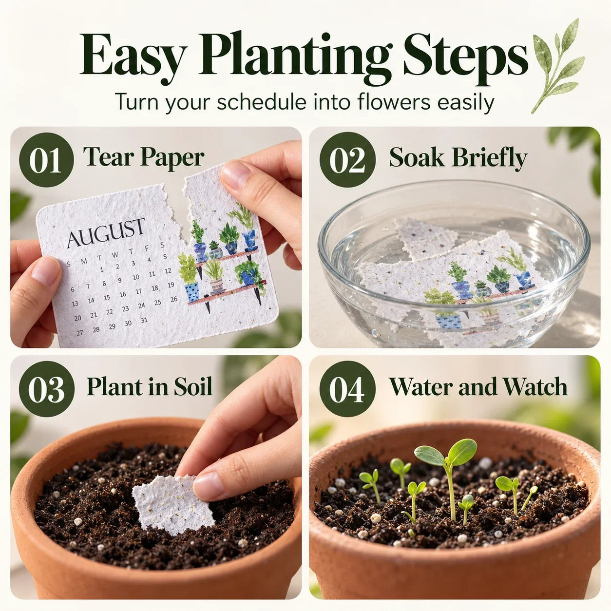 Eco-Friendly Plantable ‘Timeless’ Seed Calendar 2027