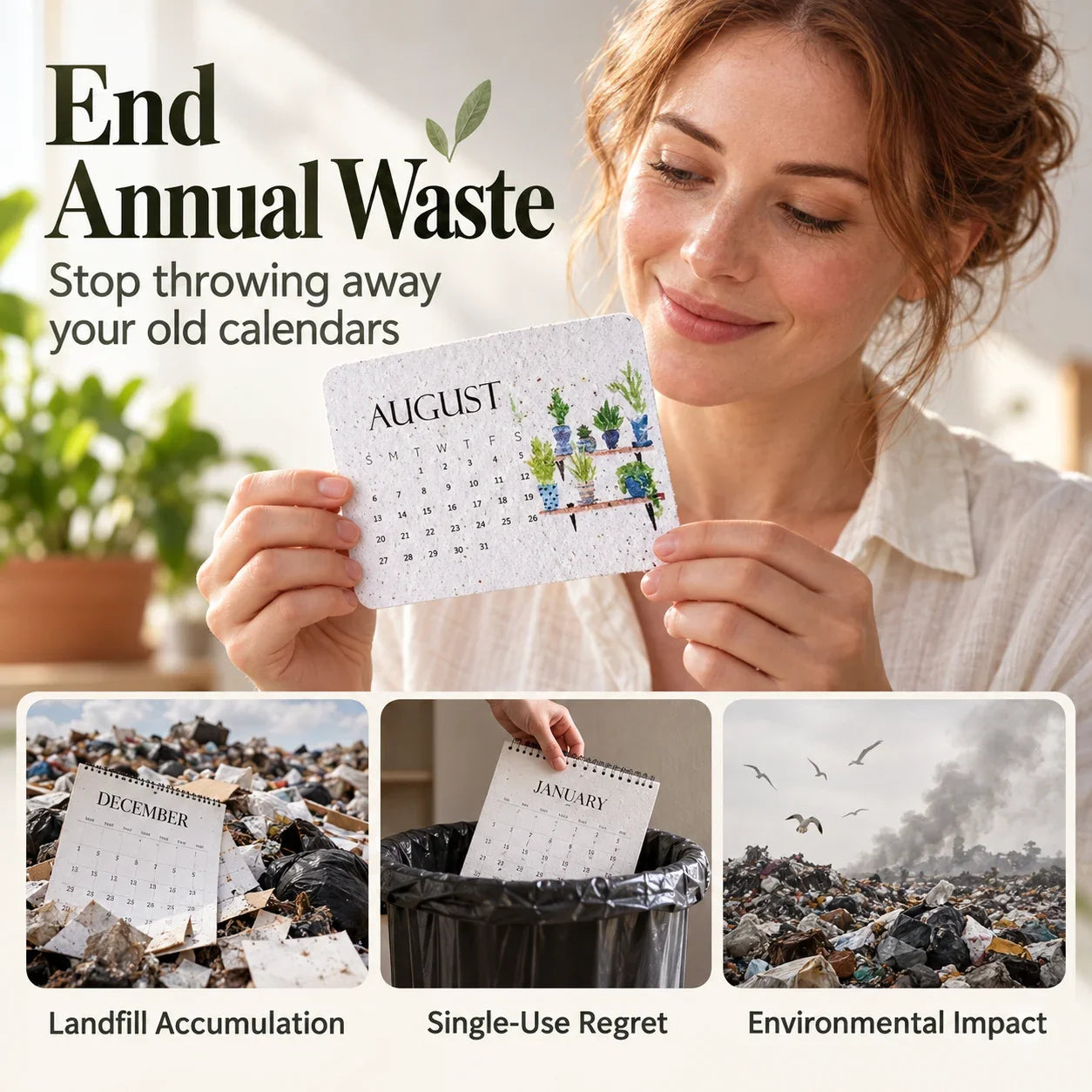 Eco-Friendly Plantable ‘Timeless’ Seed Calendar 2027